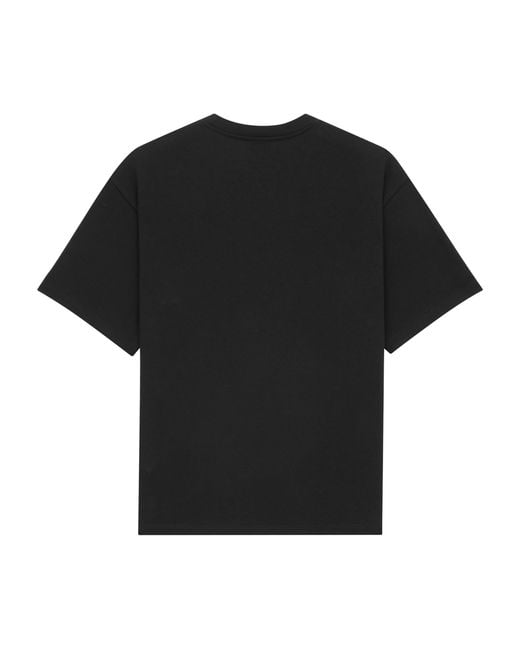 Saint Laurent Black Cotton-Blend Logo-Patch T-Shirt for men