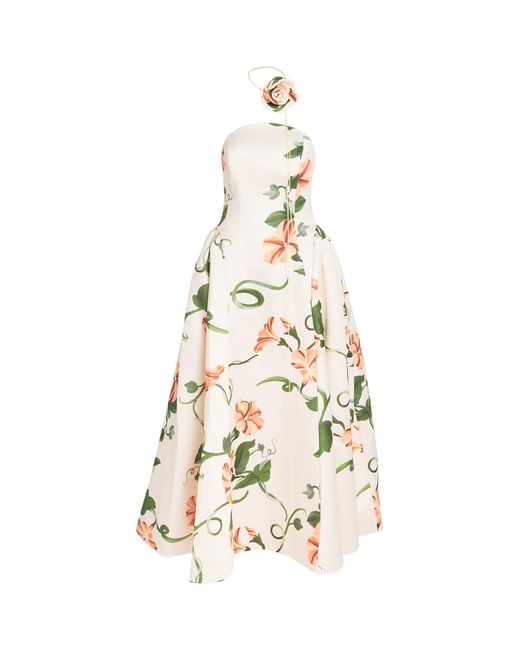 LEO LIN White Bustier Maxi Dress