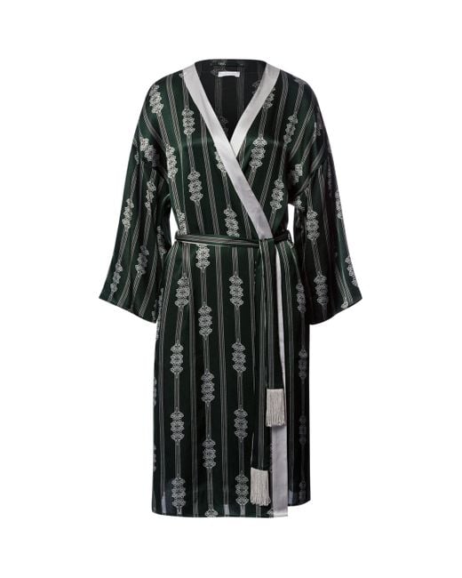 Hanro Black Stripe Indra Robe