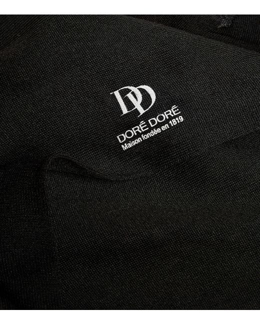 Doré Doré Black Silk Socks for men