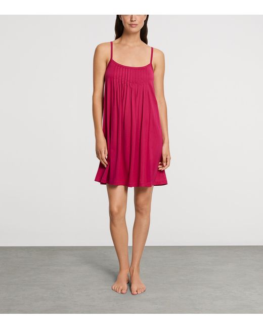 Hanro Pink Cotton Juliet Mini Nightdress