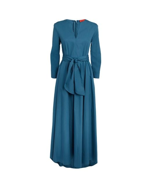 MAX&Co. Blue Cotton Maxi Dress