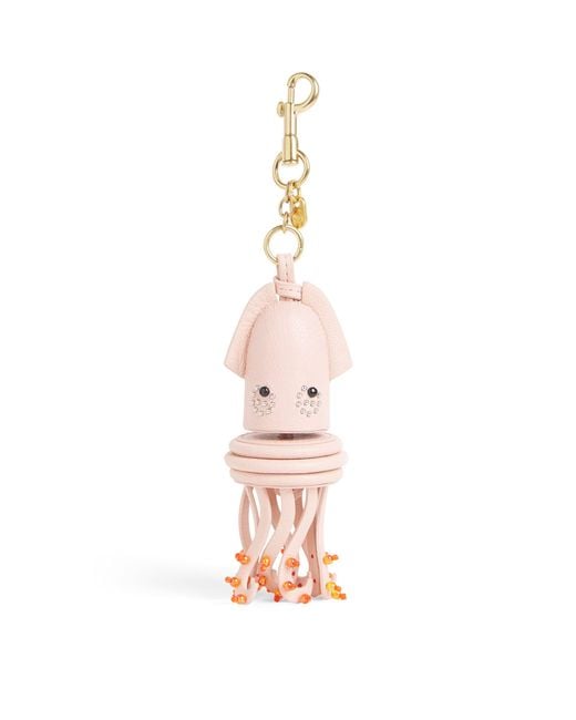 Anya Hindmarch Pink Leather Squid Charm