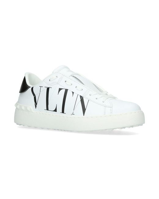Valentino Leather Garavani Vltn Open Sneakers in White - Lyst