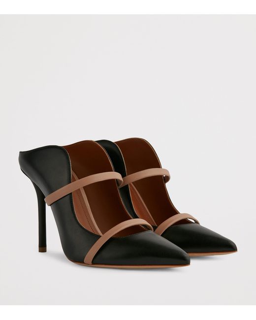 Malone Souliers Black Leather Maureen Mules 100