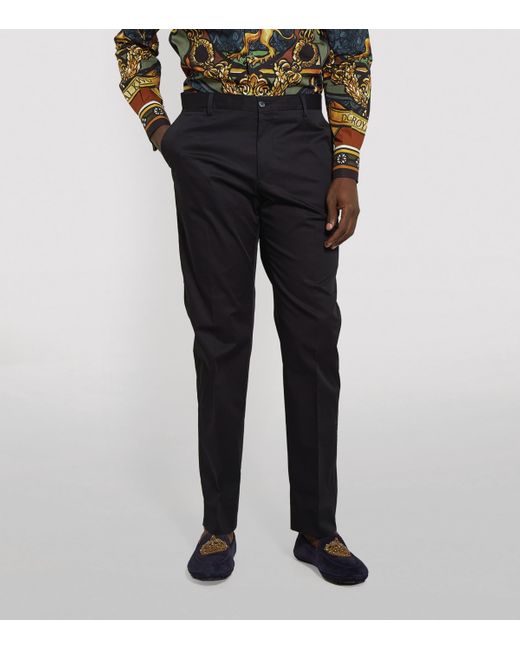 Dolce & Gabbana Black Tailored Trousers for men