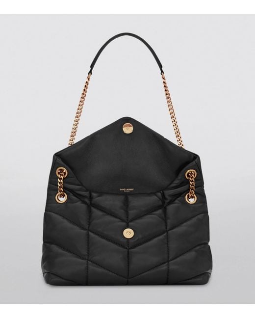 Saint Laurent Black Small Loulou Puffer Shoulder Bag