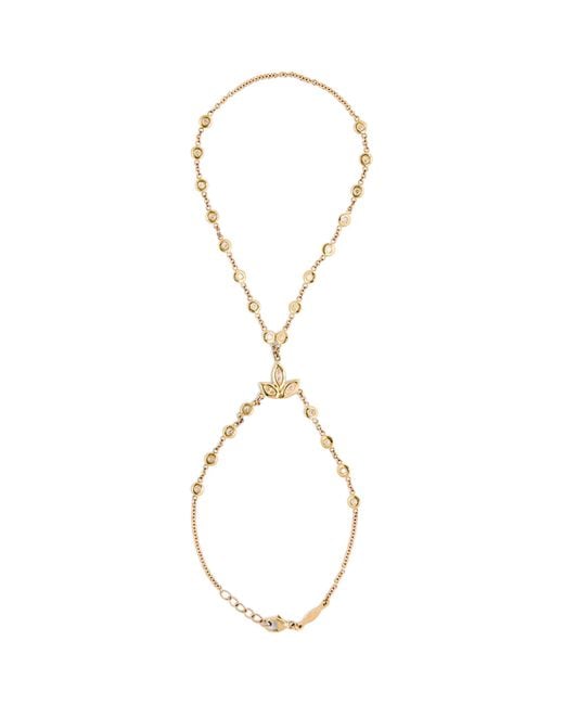 Jacquie Aiche Metallic And Diamond Marquise Blossom Finger Bracelet