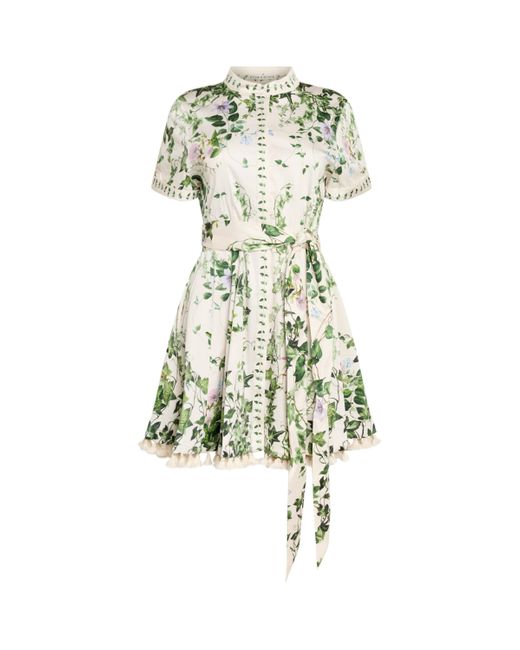 Alice + Olivia Floral Lucy Mini Shirt Dress in Green | Lyst UK Alice + Olivia Floral Lucy Mini Shirt Dress in Green | Lyst UK