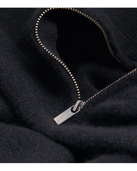 Barena Blue Wool Quarter-Zip Sweater for men