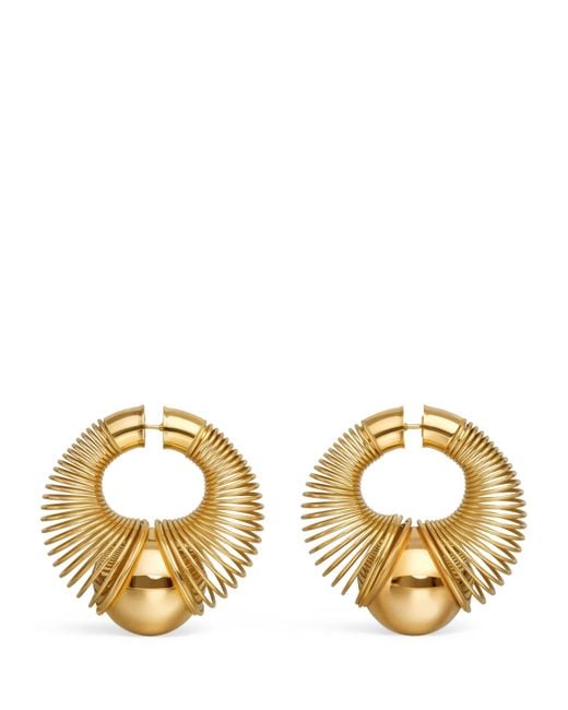 Alaïa Metallic Spiral Hoop Earrings