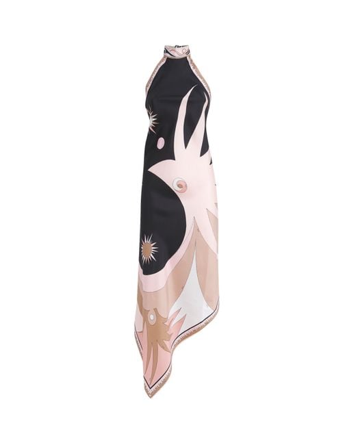 Emilio Pucci Pink Silk Stella Midi Dress