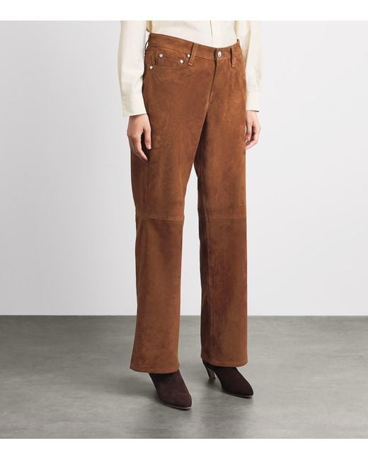 Rag & Bone Brown Suede Saige Trousers