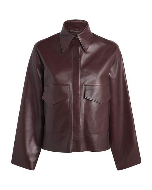 Nour Hammour Brown Leather Darcy Jacket