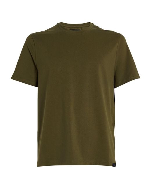 7 For All Mankind Green Cotton T-shirt for men