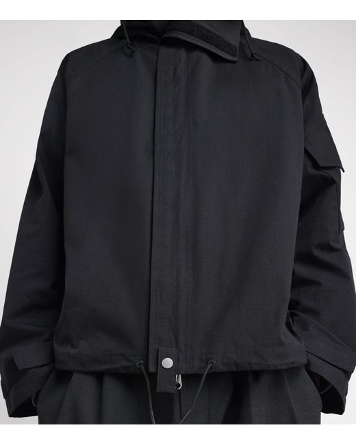 Cole Buxton Black Cotton Windbreaker for men