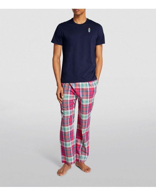 Polo Ralph Lauren Blue Polo Bear Pyjama Set for men