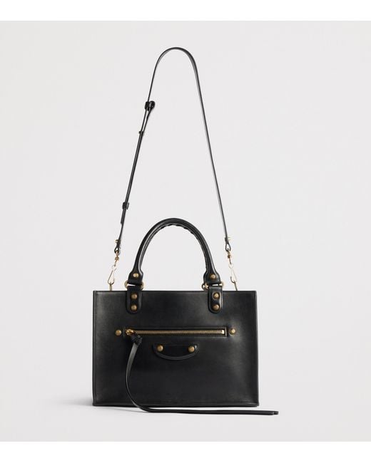 Balenciaga Black Medium Leather Le City Tote Bag