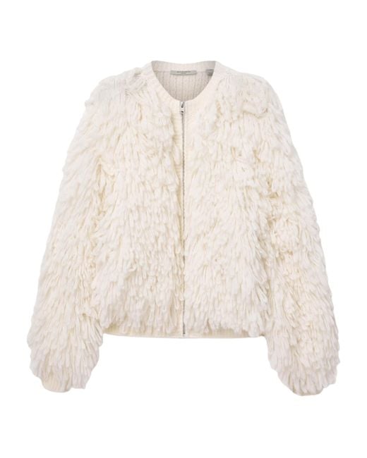 AllSaints White Wool-Blend Elias Jacket