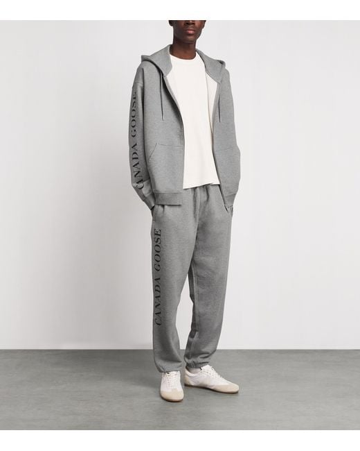 Canada Goose Gray Organic Cotton Graphic Rove Zip-Up Hoodie for men