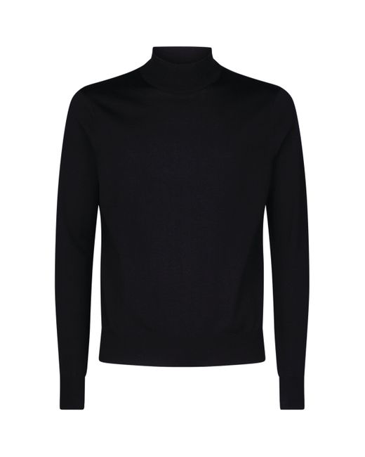 Sandro Black Mock Neck Sweater for men