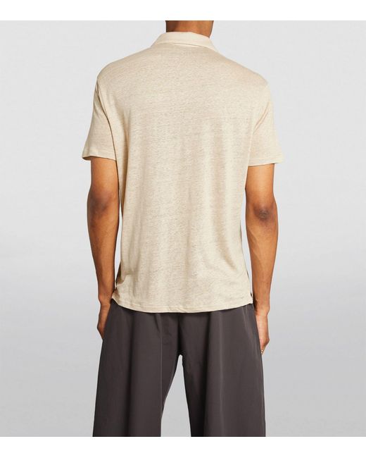 PAIGE Natural Linen Polo Shirt for men