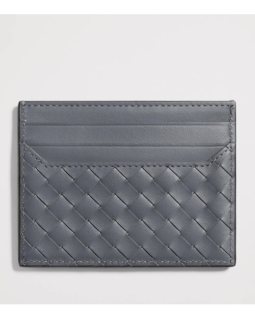 Bottega Veneta Black Leather Intrecciato Card Holder for men