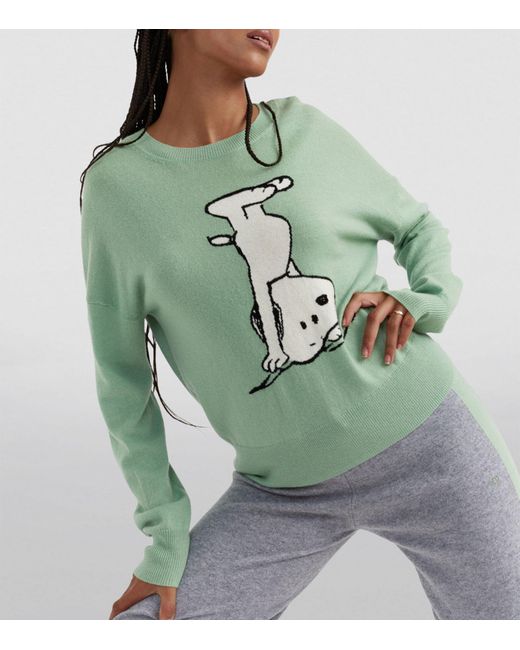 Chinti & Parker Green X Peanuts Wool-cashmere Sweater