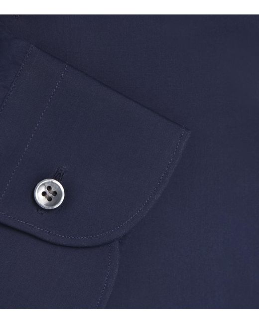 Brioni Blue Cotton Shirt for men