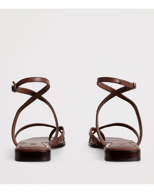 PAIGE Brown Leather Reese Sandals