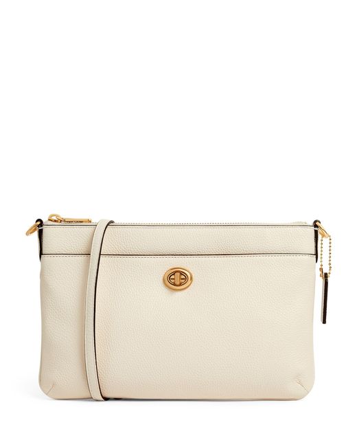 COACH Leather Polly Cross-body Bag in Ivory (White) | Lyst UK