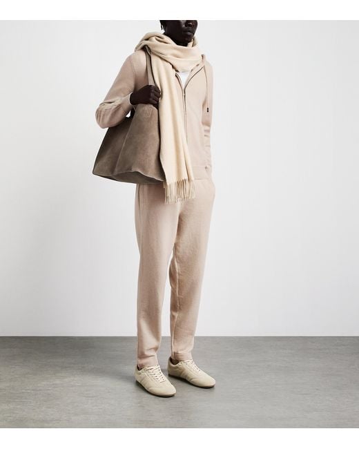 Colombo Natural Cashmere Zip-Up Hoodie for men