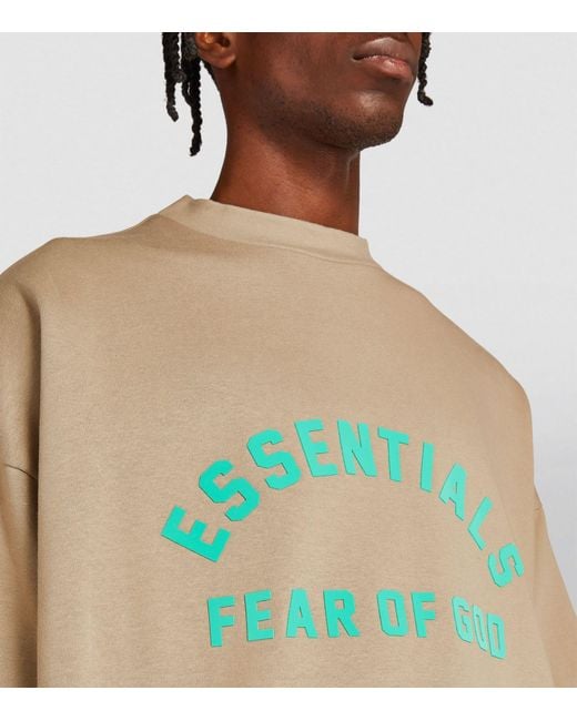 Fear Of God Natural Cotton Logo T-shirt for men