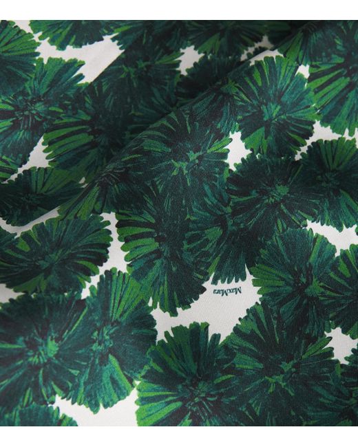 Max Mara Green Silk Printed Maxi Skirt