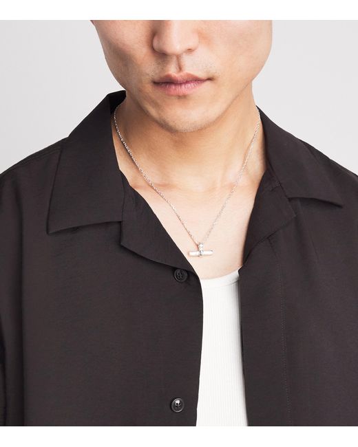 NN07 Black Notched-Collar Hank Shirt for men
