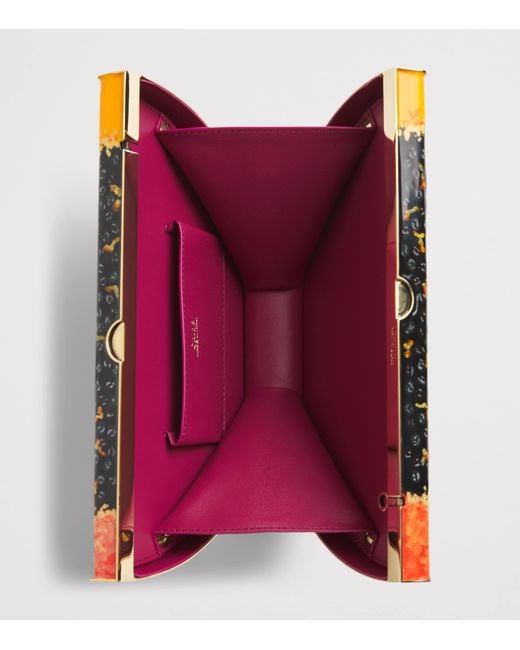 Chloé Orange Enamel Tropicus Papaya Minaudière Bag