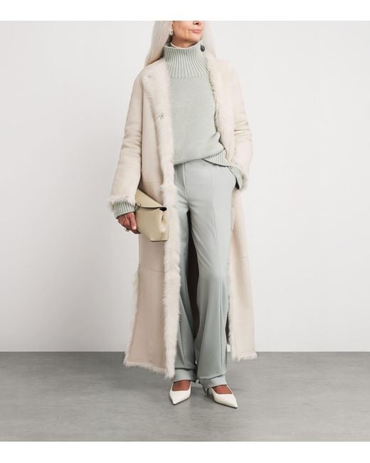 Yves Salomon Natural Lamb Fur Coat