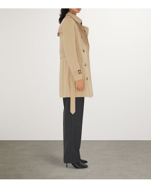 Burberry Natural Gabardine Chelsea Short Trench Coat