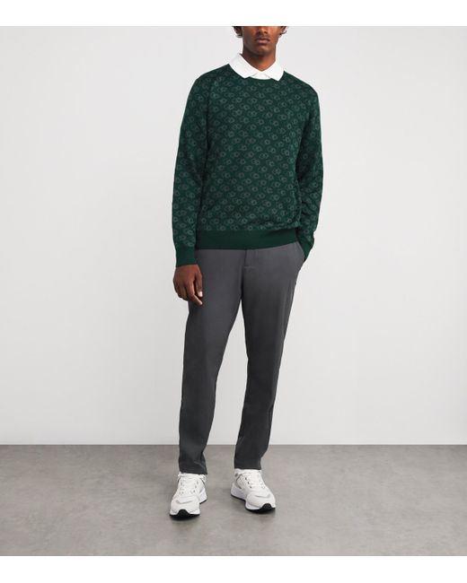 Ralph Lauren Green Geometric Jacquard Sweater for men