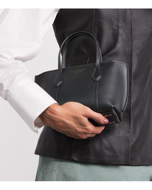 Tory Burch Black Mini Leather Perry Cross-Body Bag