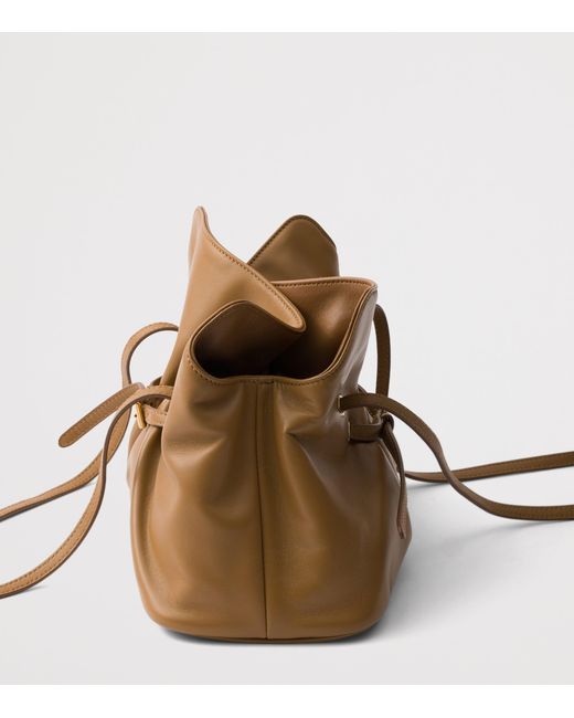 Prada Brown Small Nappa Leather Dada Shoulder Bag