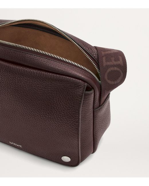 Loewe Brown Xs Leather Pebble Messenger Bag for men