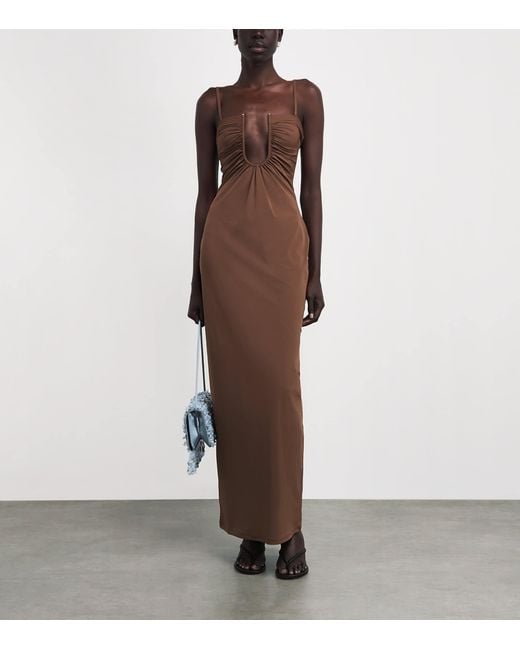Christopher Esber Brown Arched Maxi Dress