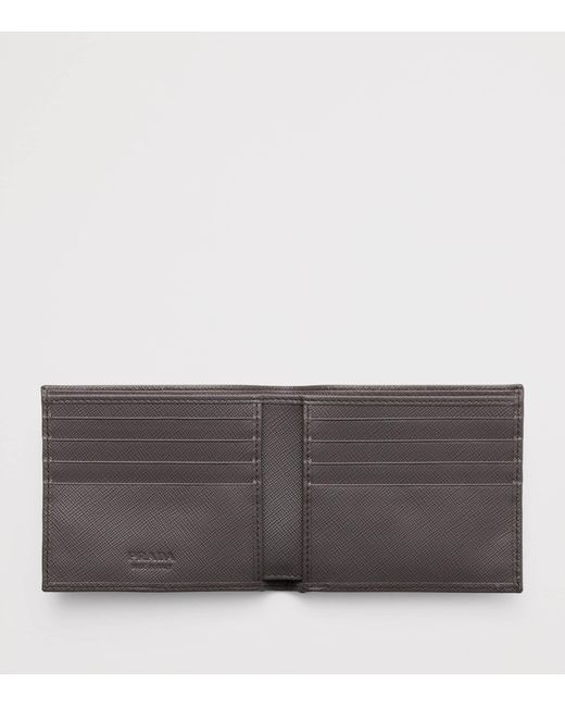 Prada Black Saffiano Leather Bifold Wallet for men