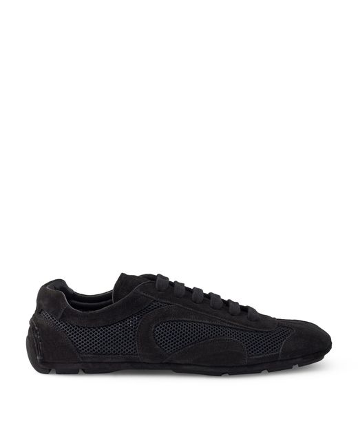 Prada Black Suede Montecarlo Re-Edition 2005 Sneakers for men