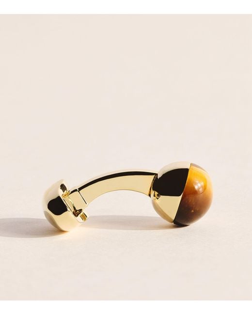 Babette Wasserman Natural Chakra Power Orb Tigers Eye Cufflinks for men
