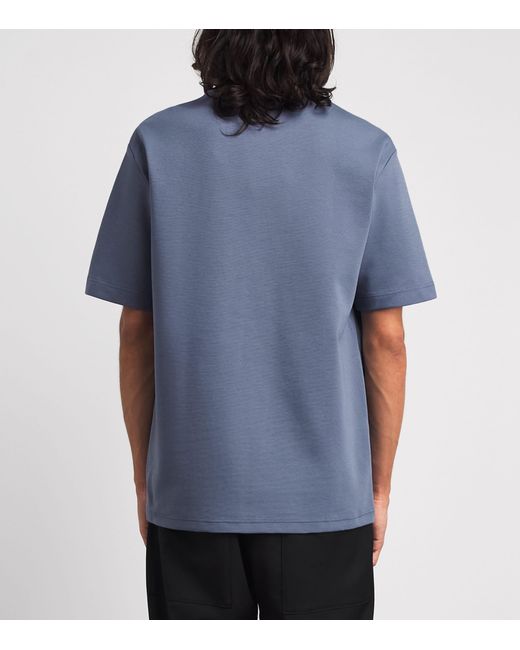 NN07 Blue Relaxed Logo Nat T-Shirt for men