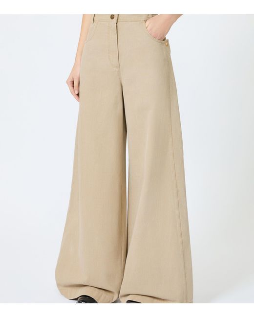 Max Mara Natural Wide-Leg Jeans