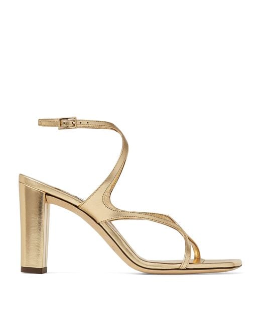 Jimmy Choo Metallic Azie 85 Leather Heeled Sandals