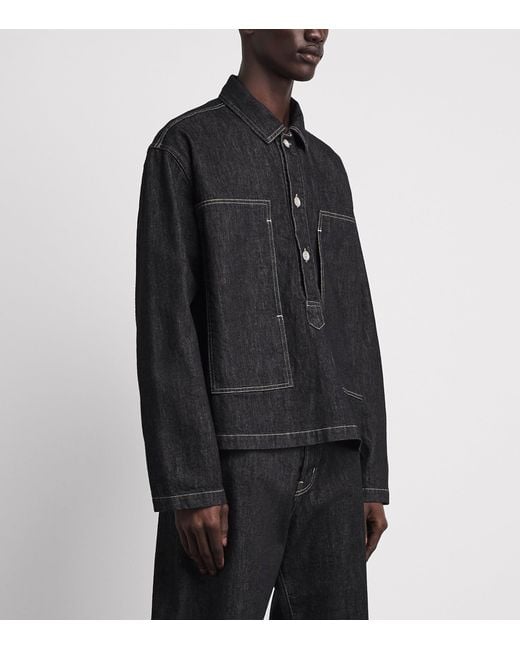 Studio Nicholson Black Denim Pullover Shirt for men